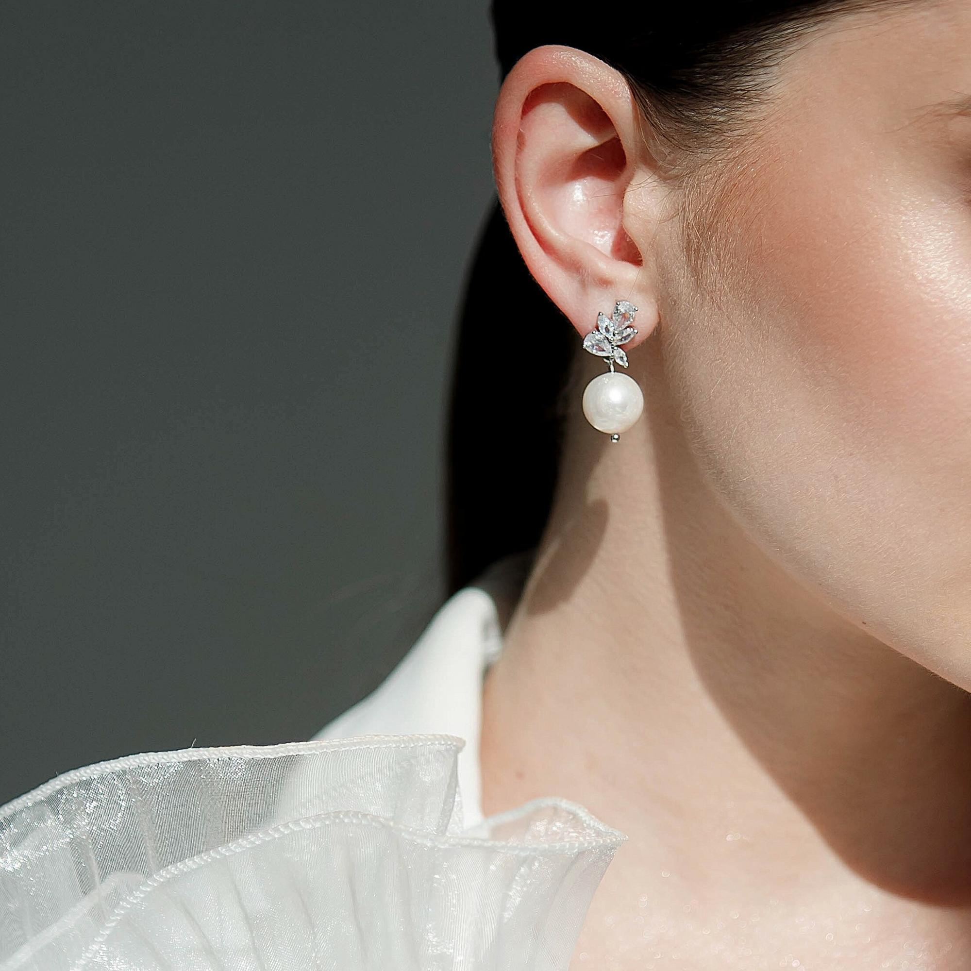 серьги для невесты, свадебные серьги, свадебные серьги спб, свадебный бижутерия, серьги с жемчугом купить