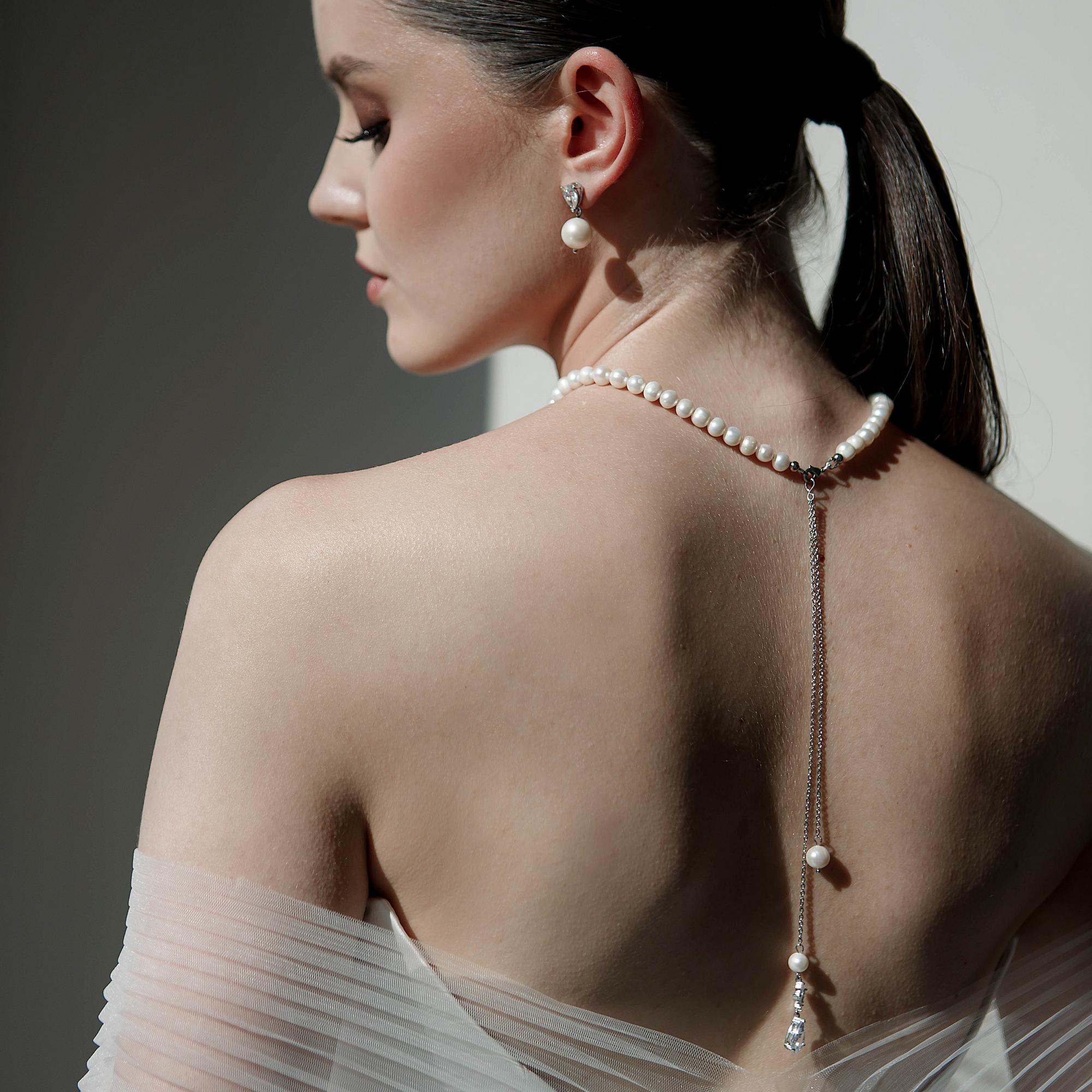 колье, свадебное колье, колье на свадьбу, колье на спину, колье для невесты, свадебные украшения