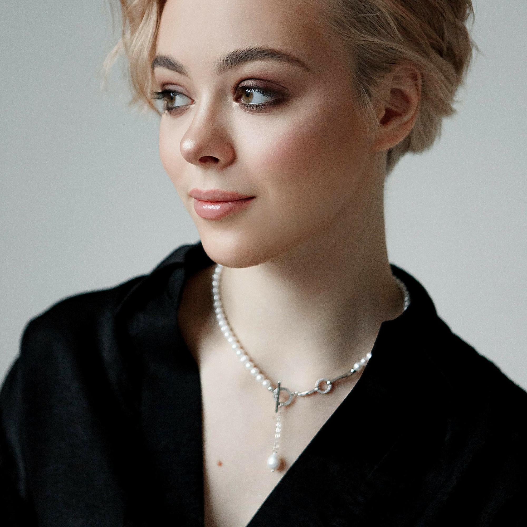 колье, колье с жемчугом, цепь на шею, колье купить, колье спб, украшение на шею, чокер