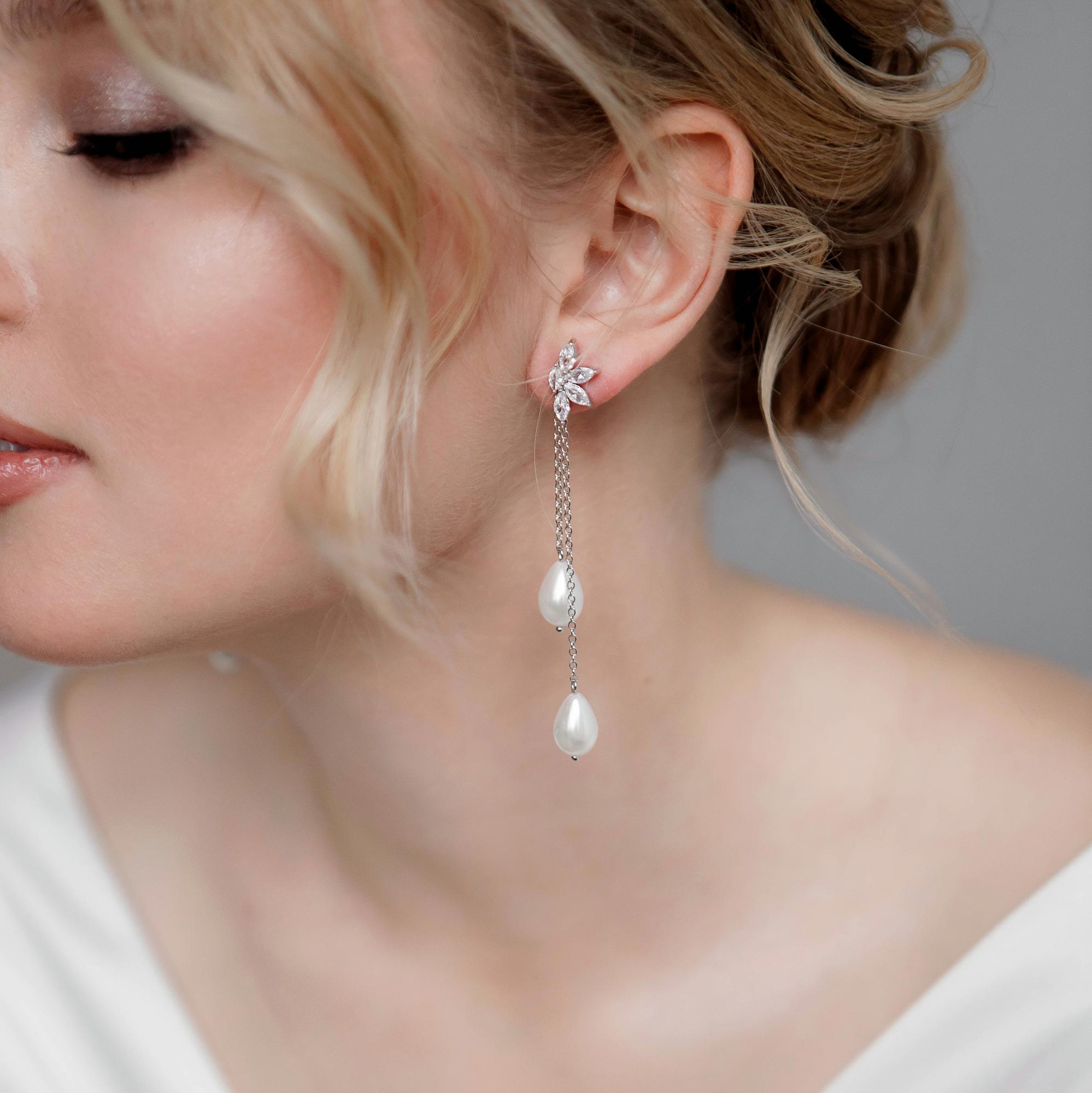 серьги для невесты, свадебные серьги, свадебные серьги спб, свадебный бижутерия, серьги для невесты купить