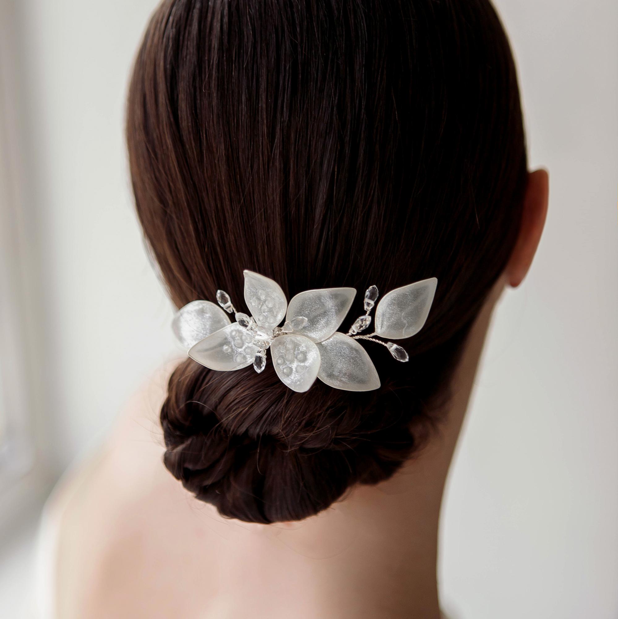 гребень в прическу, гребень ручной работы, свадебные украшения в волосы, свадебный гребень, гребень для невесты, гребень свадебный с жемчугом