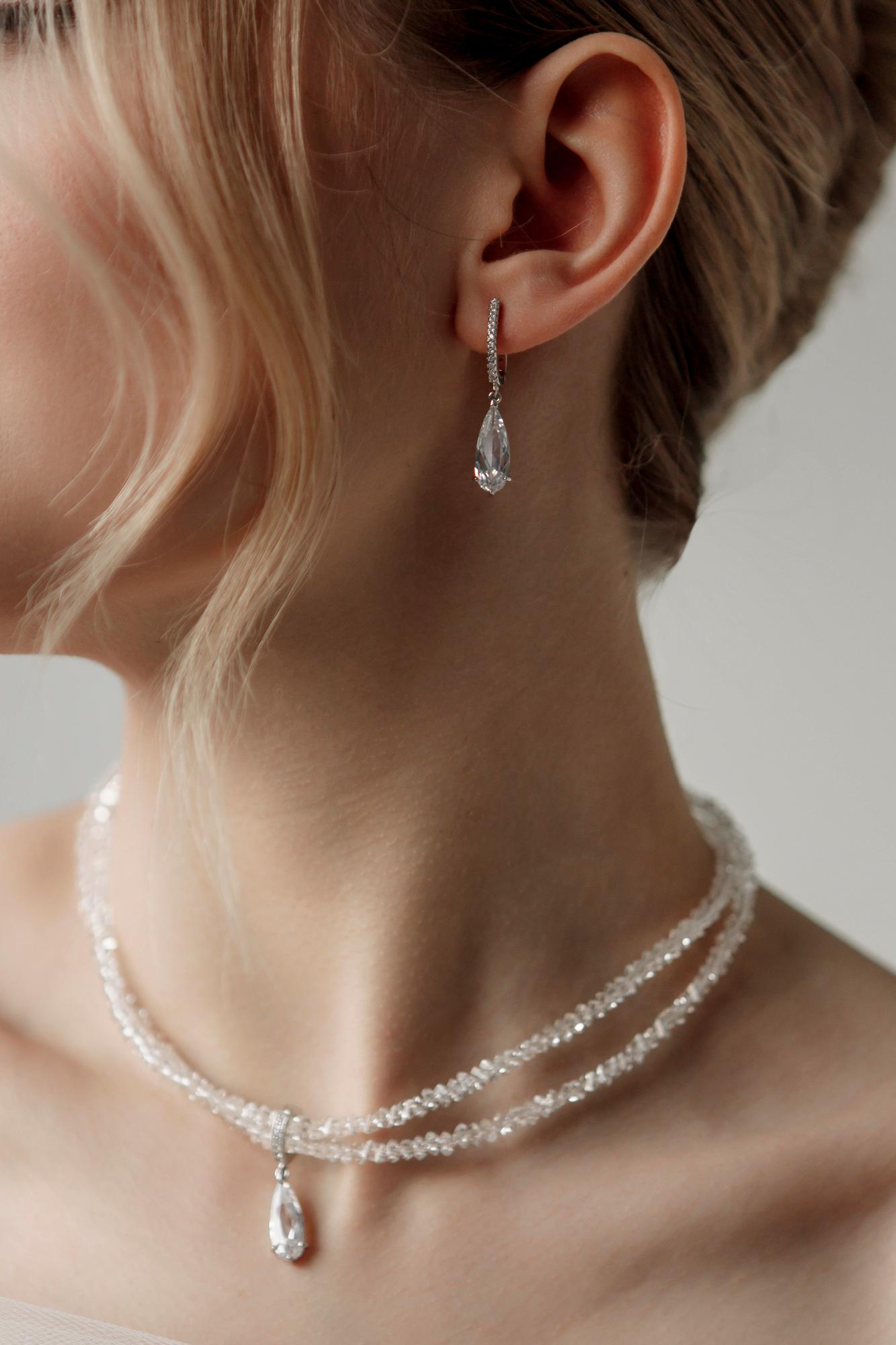 колье для невесты, свадебное колье, колье на свадьбу, колье для невесты купить, свадебные украшения на шею купить, набор свадебных украшений купить