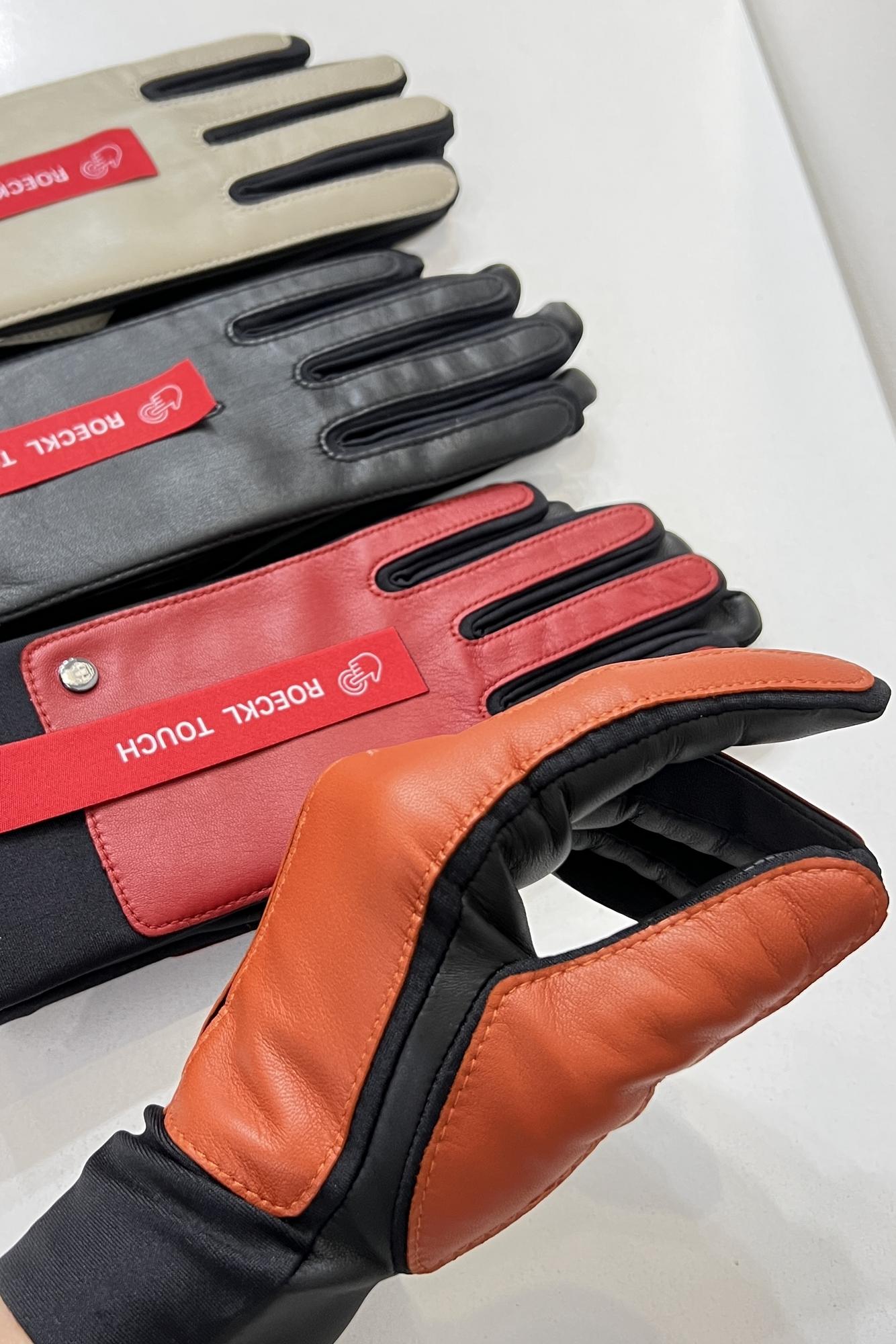 Перчатки сенсорные кожа