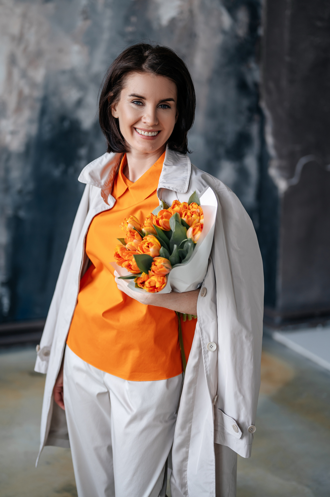 Блуза оранжевая