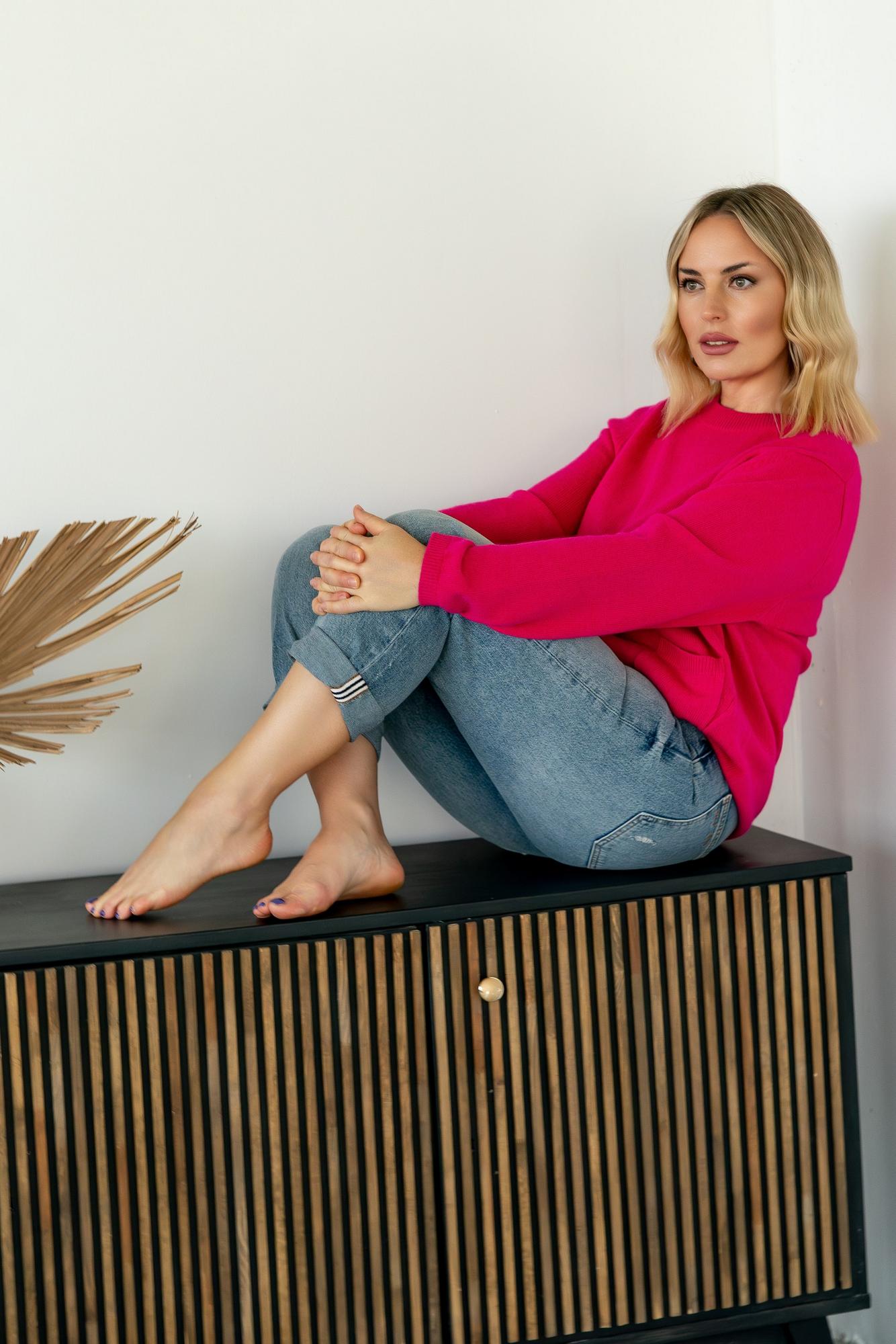 Джемпер накладные карманы