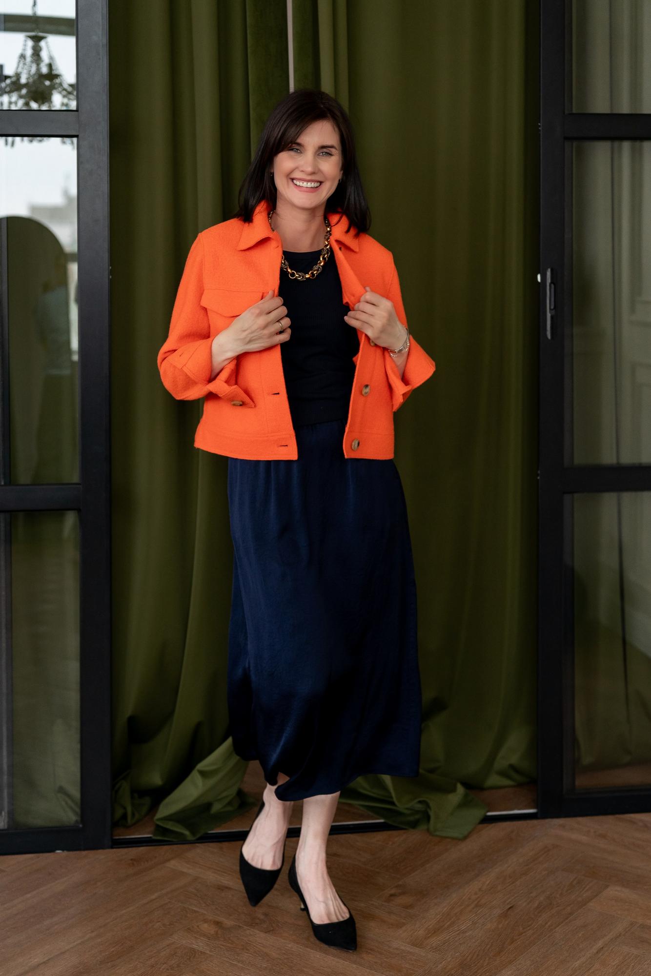 Юбка в бельевом стиле синяя