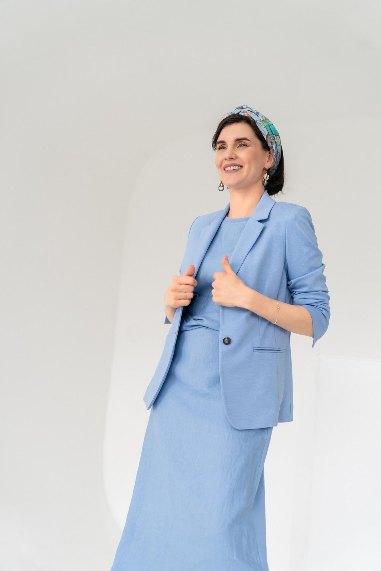 Платье голубое