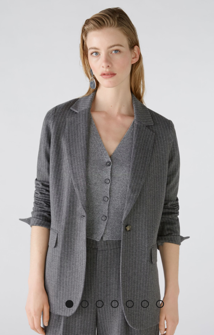 Жакет серый в полоску