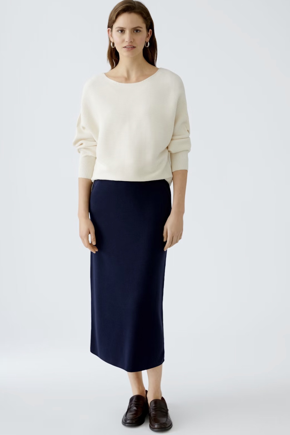 Юбка трикотажная синяя