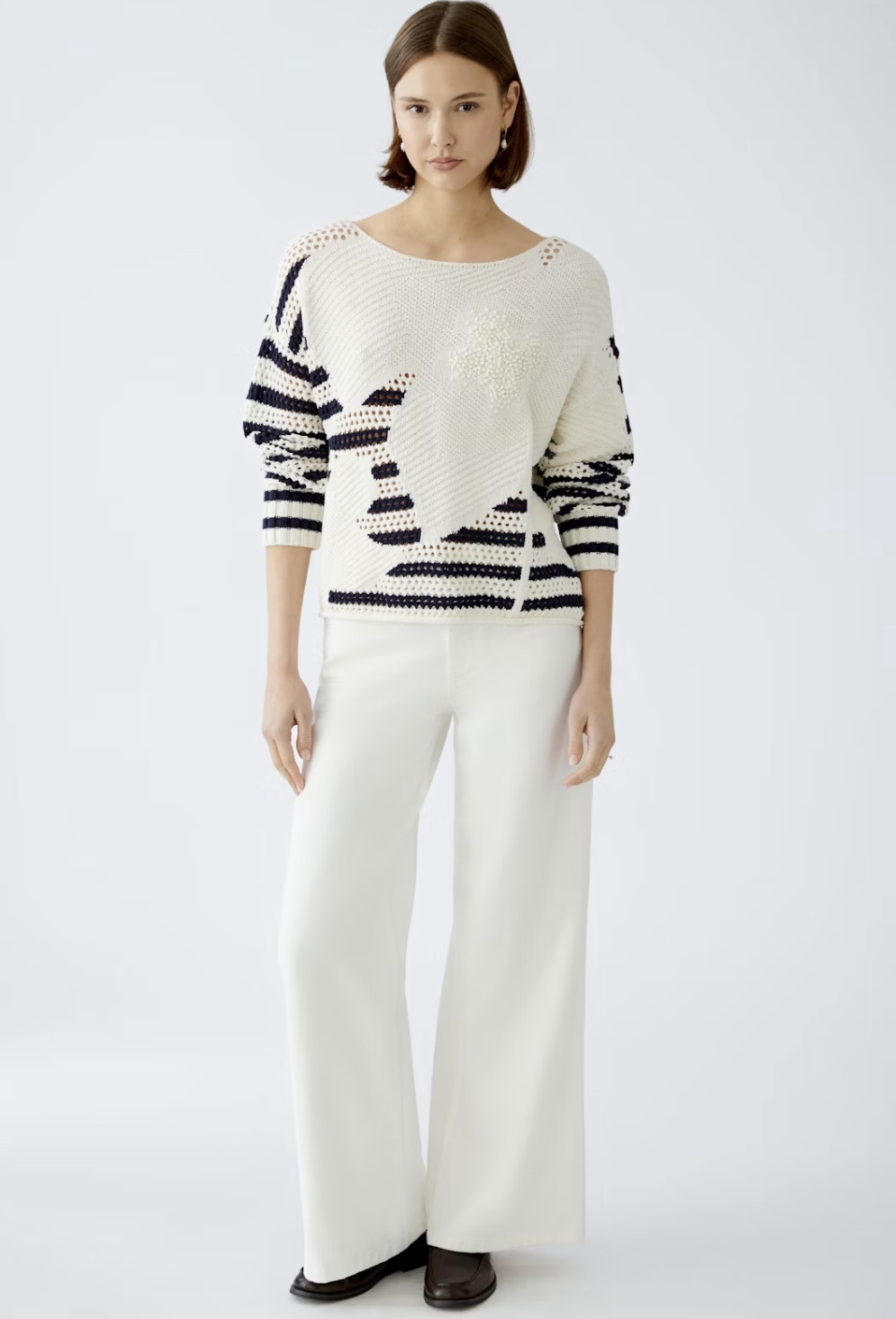 Джинсы молочные