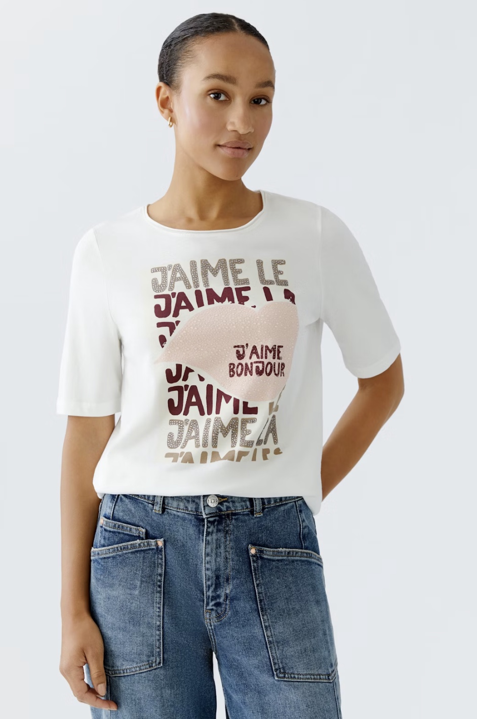 Футболка белая  принт