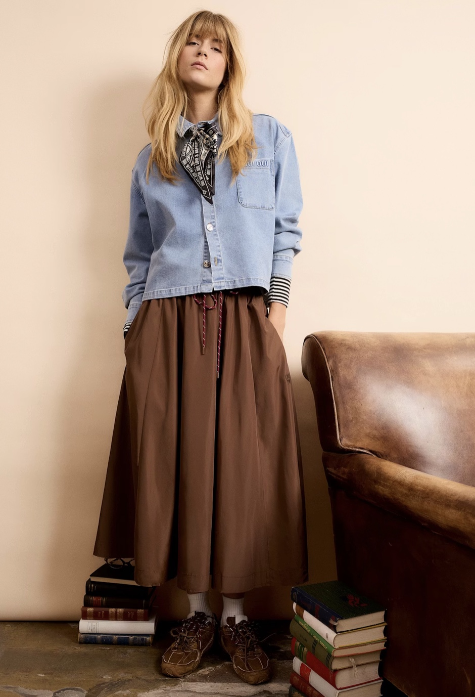 Джинсовая куртка свободного кроя