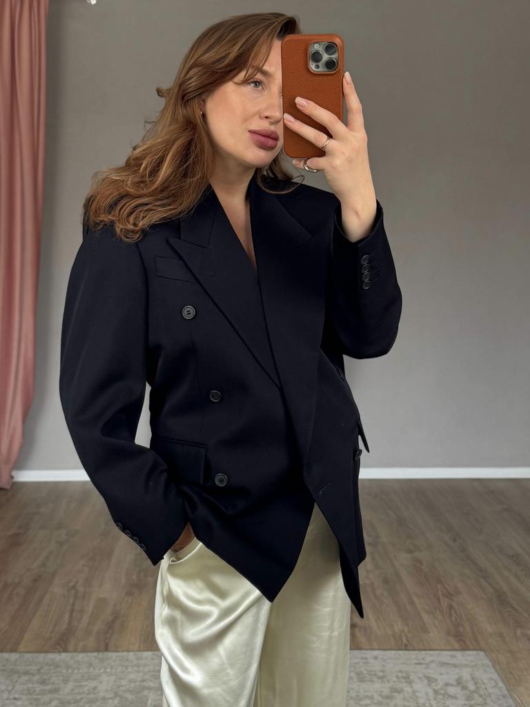 Двубортный базовый пиджак