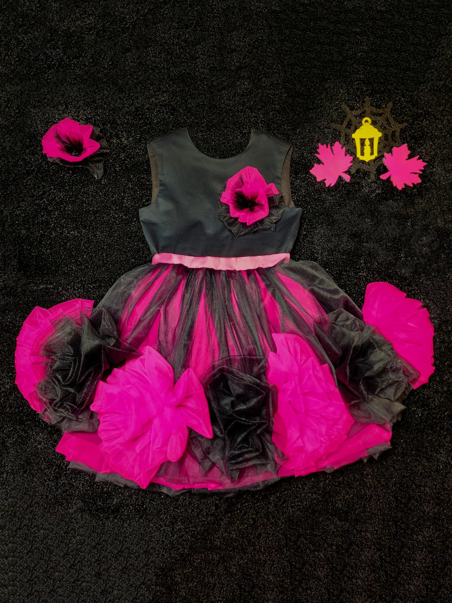 Платье "Snowflake" Black-Pink