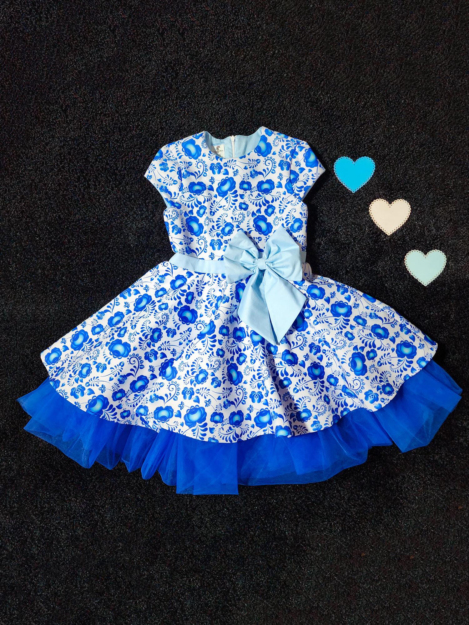 Платье "Flower" Очаровательная Гжель