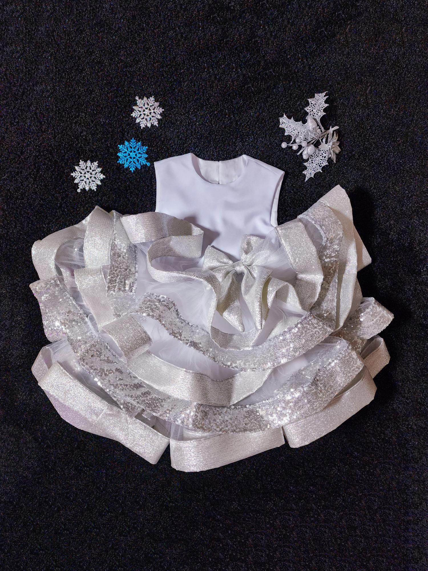 Платье "Ribbon" White-Silver