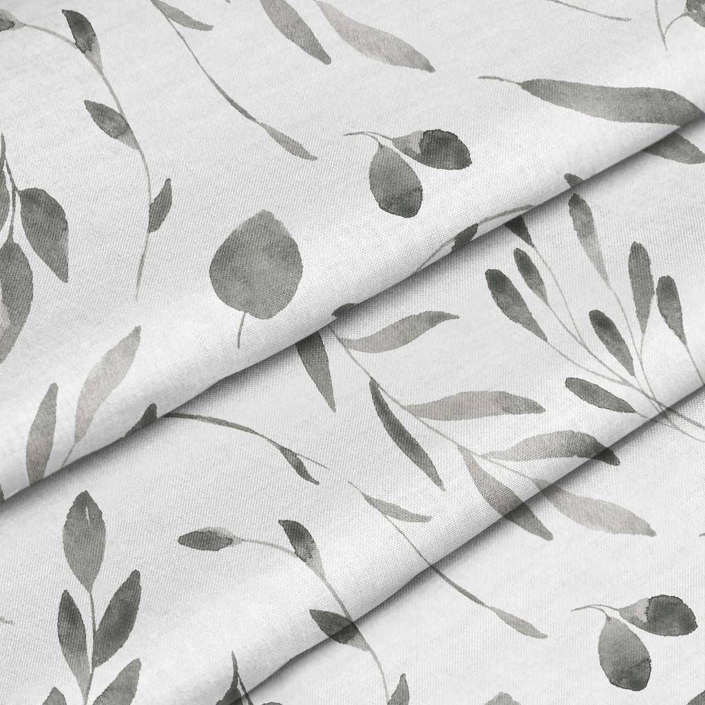 Leaves grey ткань