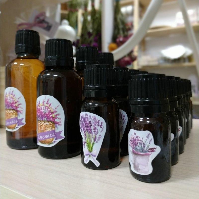 Масло эфирное лавандовое (Lavandula angustifolia Mill.), темное стекло с дозатором и защитой от первого вскрытия