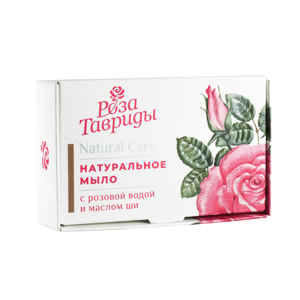 Натуральное мыло с розовой водой и маслом ши, серия Роза Тавриды