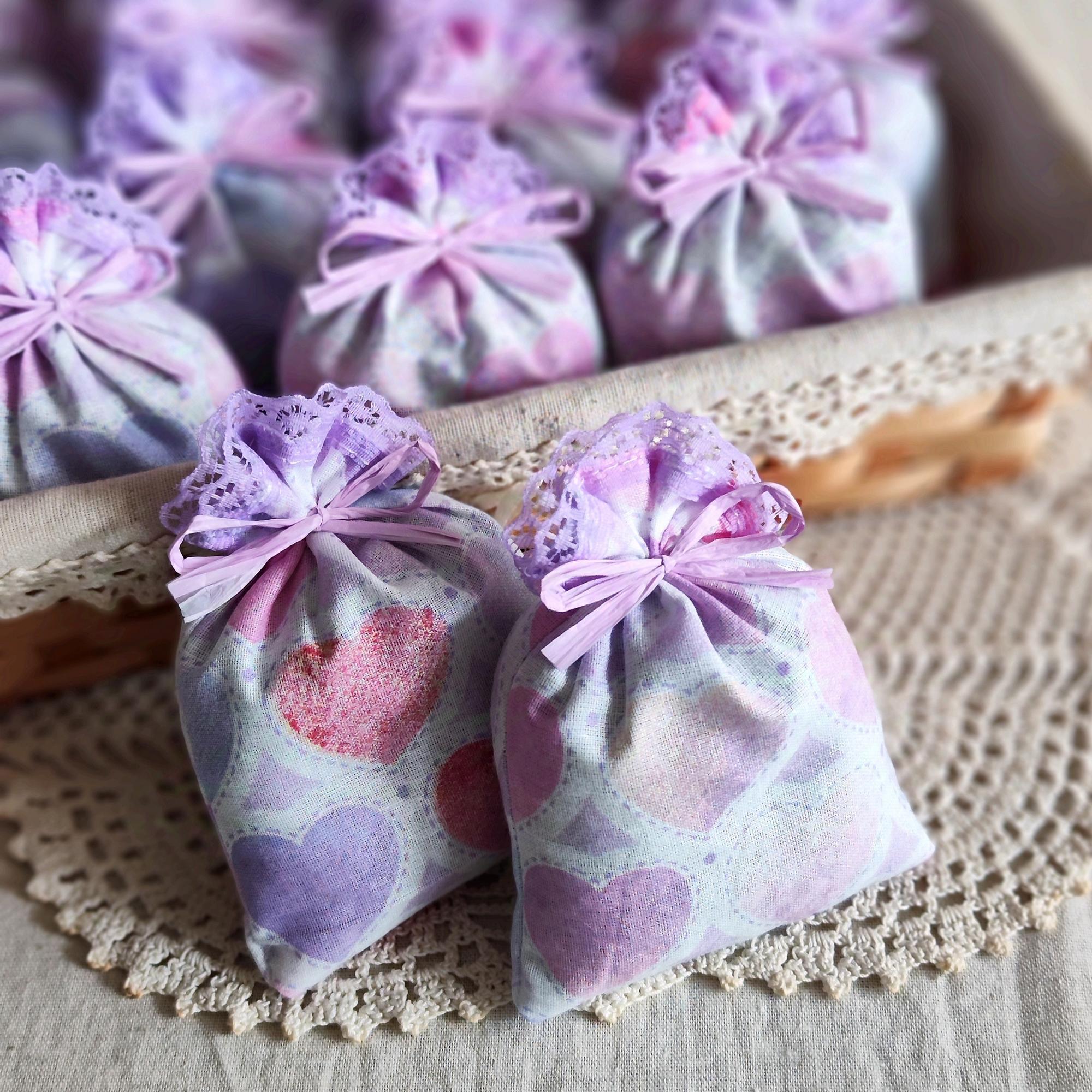 Арома-саше с лавандой коллекция "Акварелька"  - сердечки, размер S