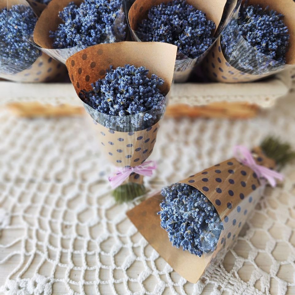 Мини-букетик лаванды, коллекция "Горошки"