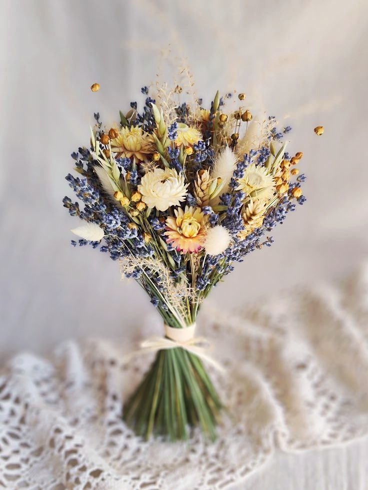 Букет-комплимент из Крымских сухоцветов в натуральной гамме, L