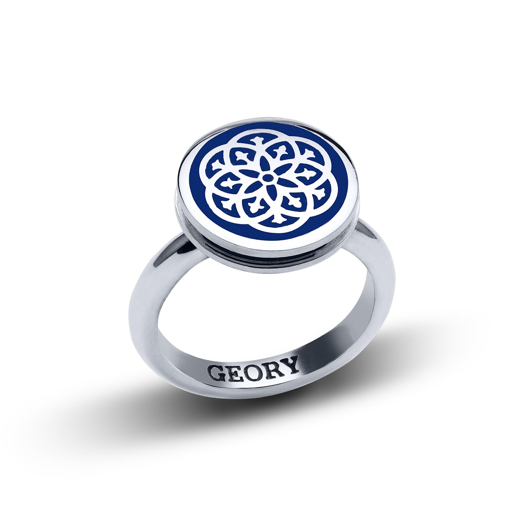 Кольцо Stamp blue