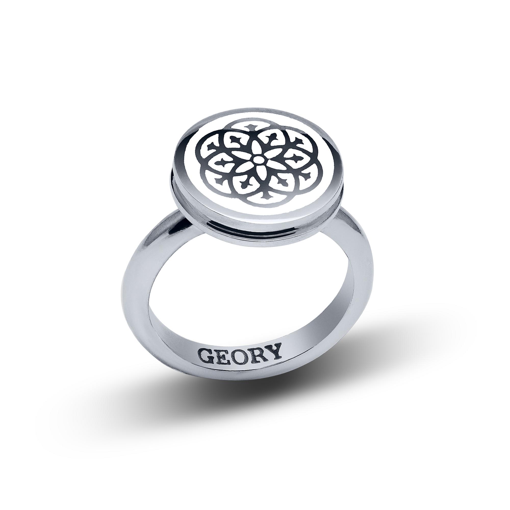 Кольцо Stamp white