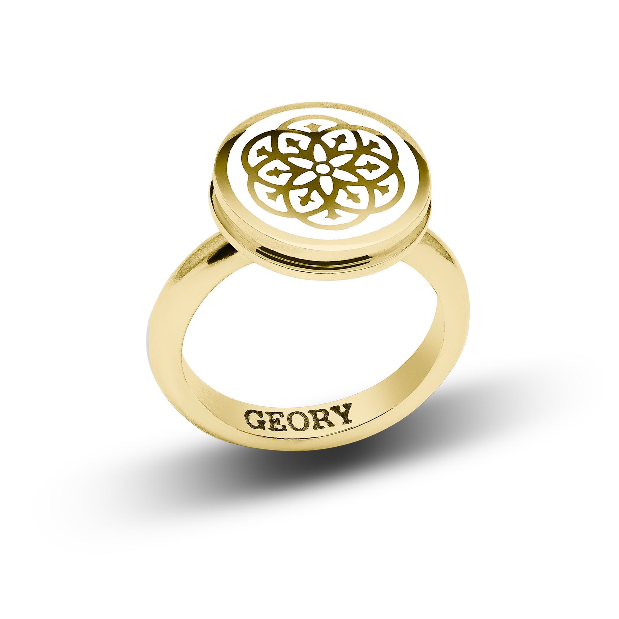 Кольцо Stamp white gold