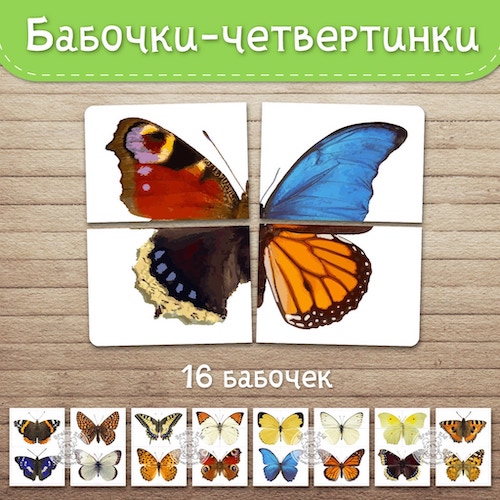 Бабочки-четвертинки