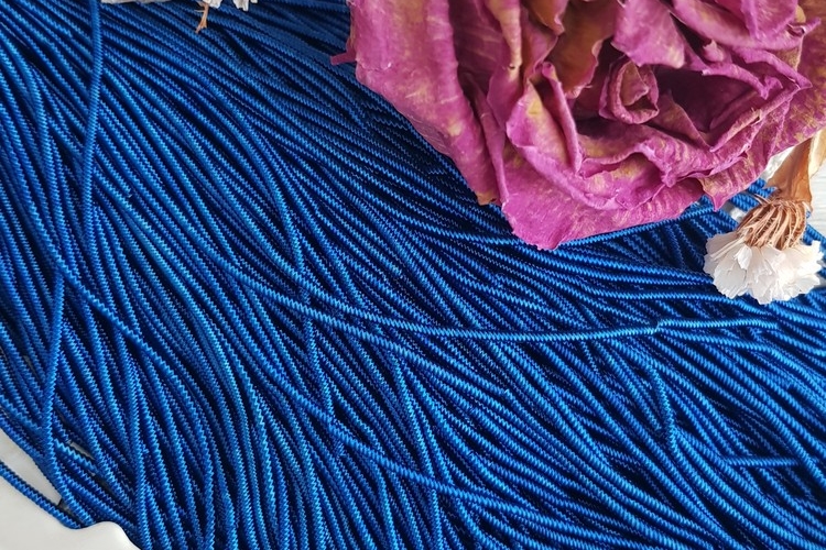 Канитель фигурная, цвет синий, размер 1,5мм