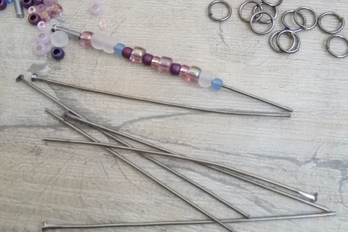 Пины, темное серебро со шляпкой, длина 60мм