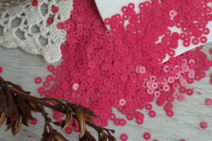 пайетки итальянские фуксия