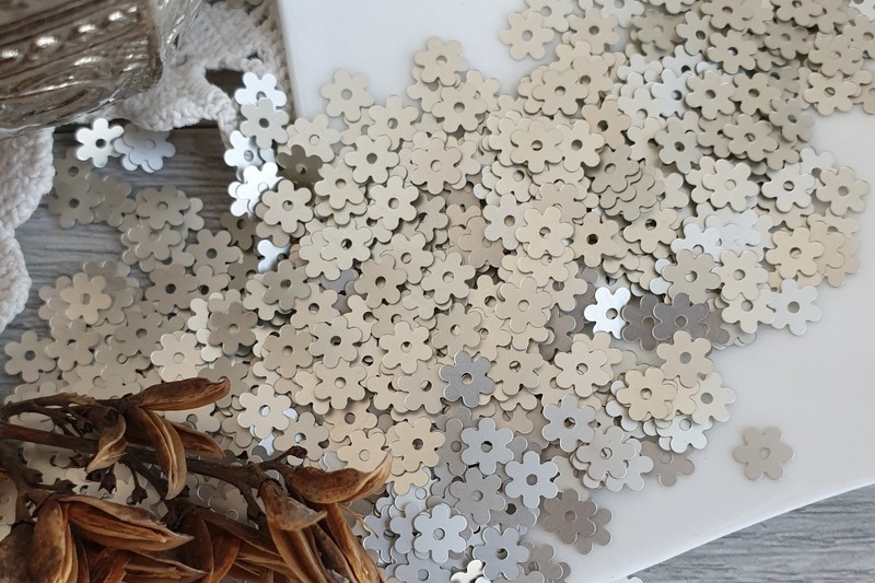 пайетки итальянские цветочки мотивы