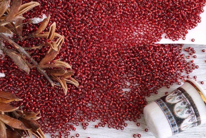 японский бисер тохо гранатовый 15
