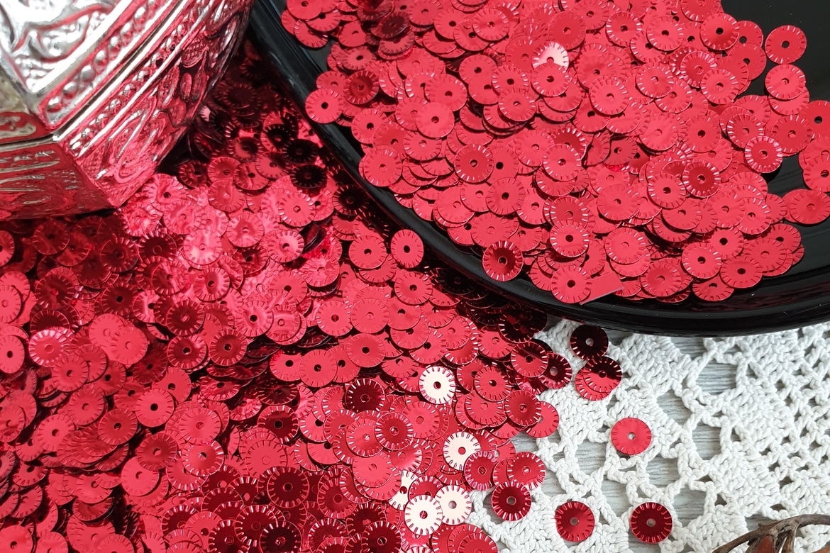 итальянские пайетки рифленые