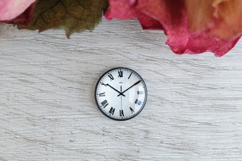 стеклянный кабошон часы