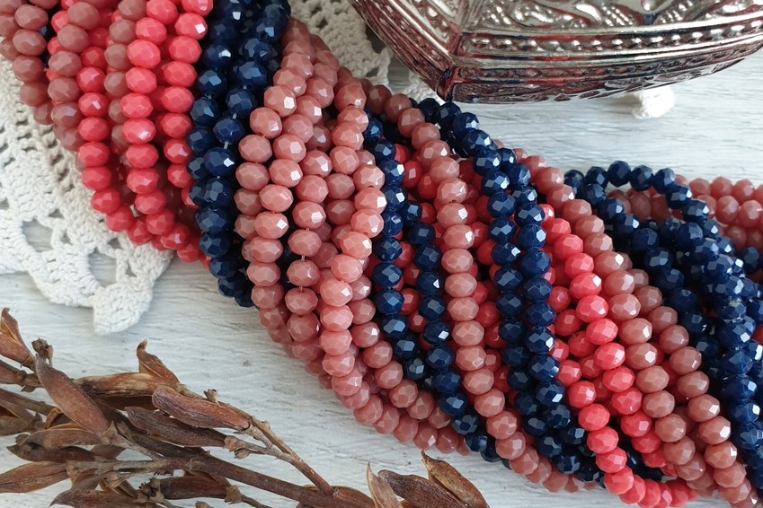 рондели, граненые бусины