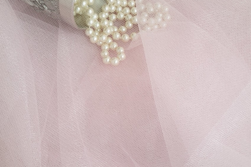 фатин для вышивки розовый