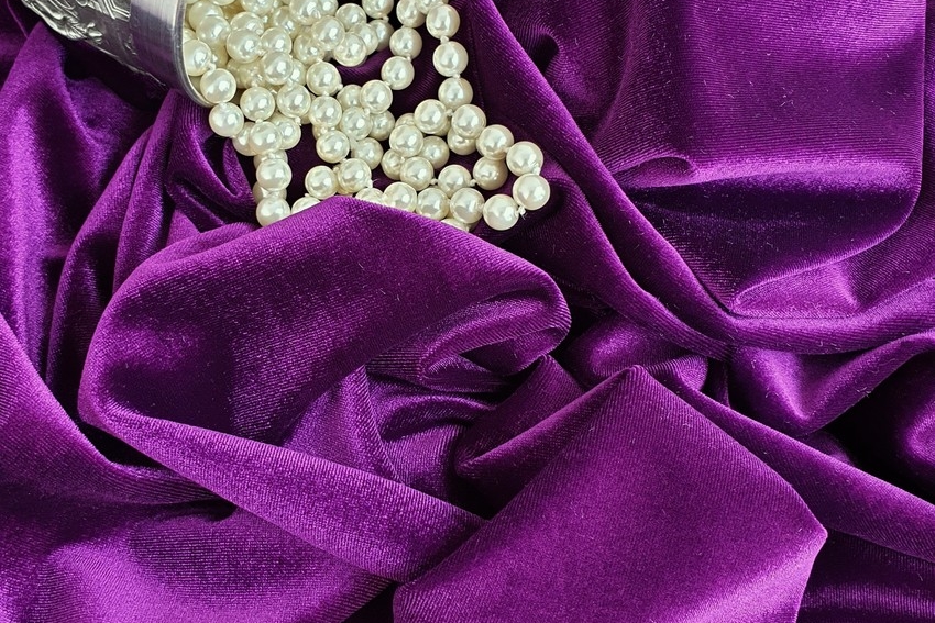 бархат лиловый с эластаном