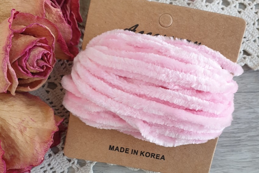 синель для вышивки розовая