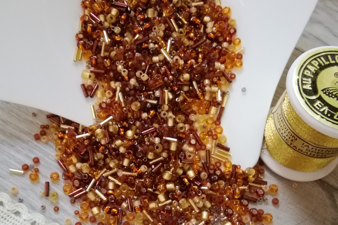 бисер японский toxo микс 3219 янтарный