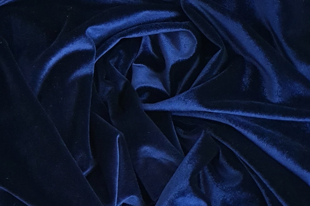 бархат темно- синий