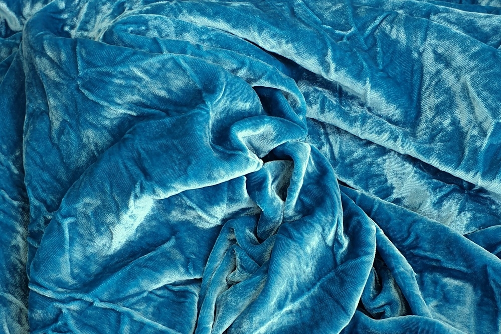 шелковый бархат бирюза