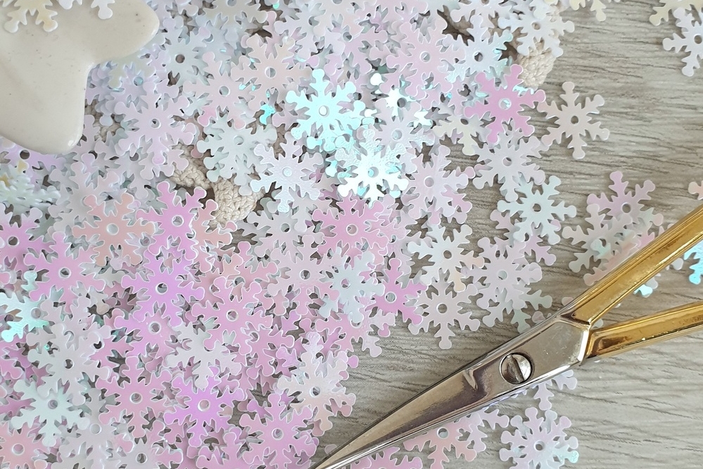 пайетки снежинки