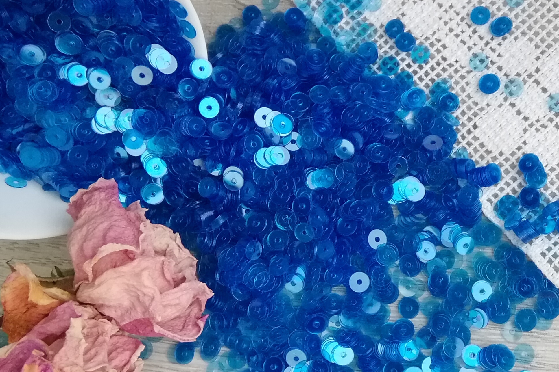 пайетки итальянские пайетки синие 4мм