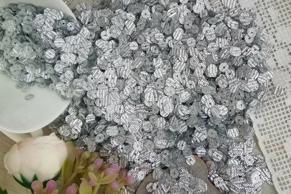 пайетки италия серебро