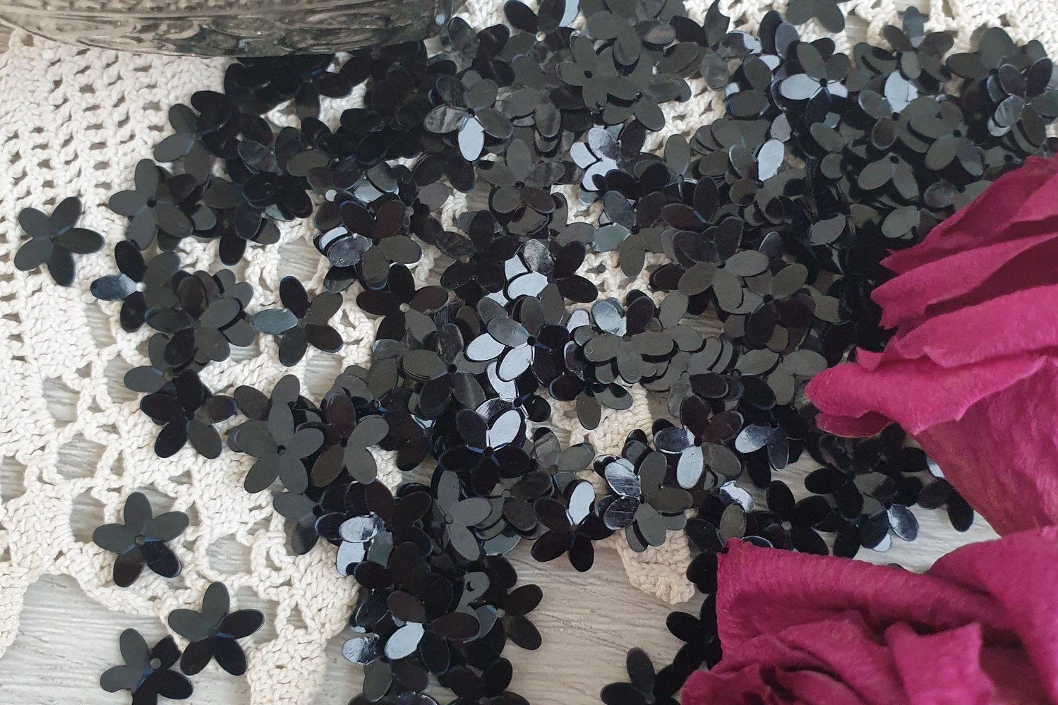 пайетки цветочки