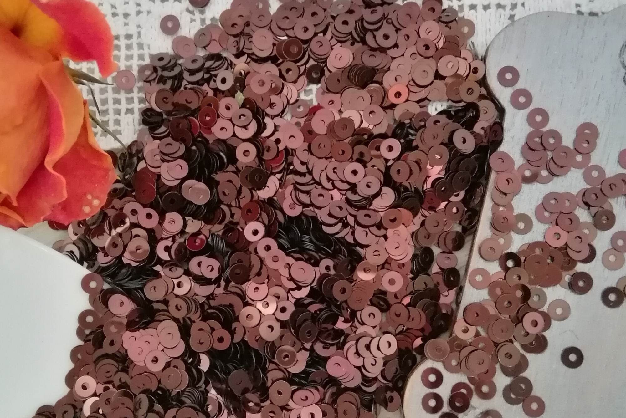 пайетки итальянские пайетки коричневые 3мм