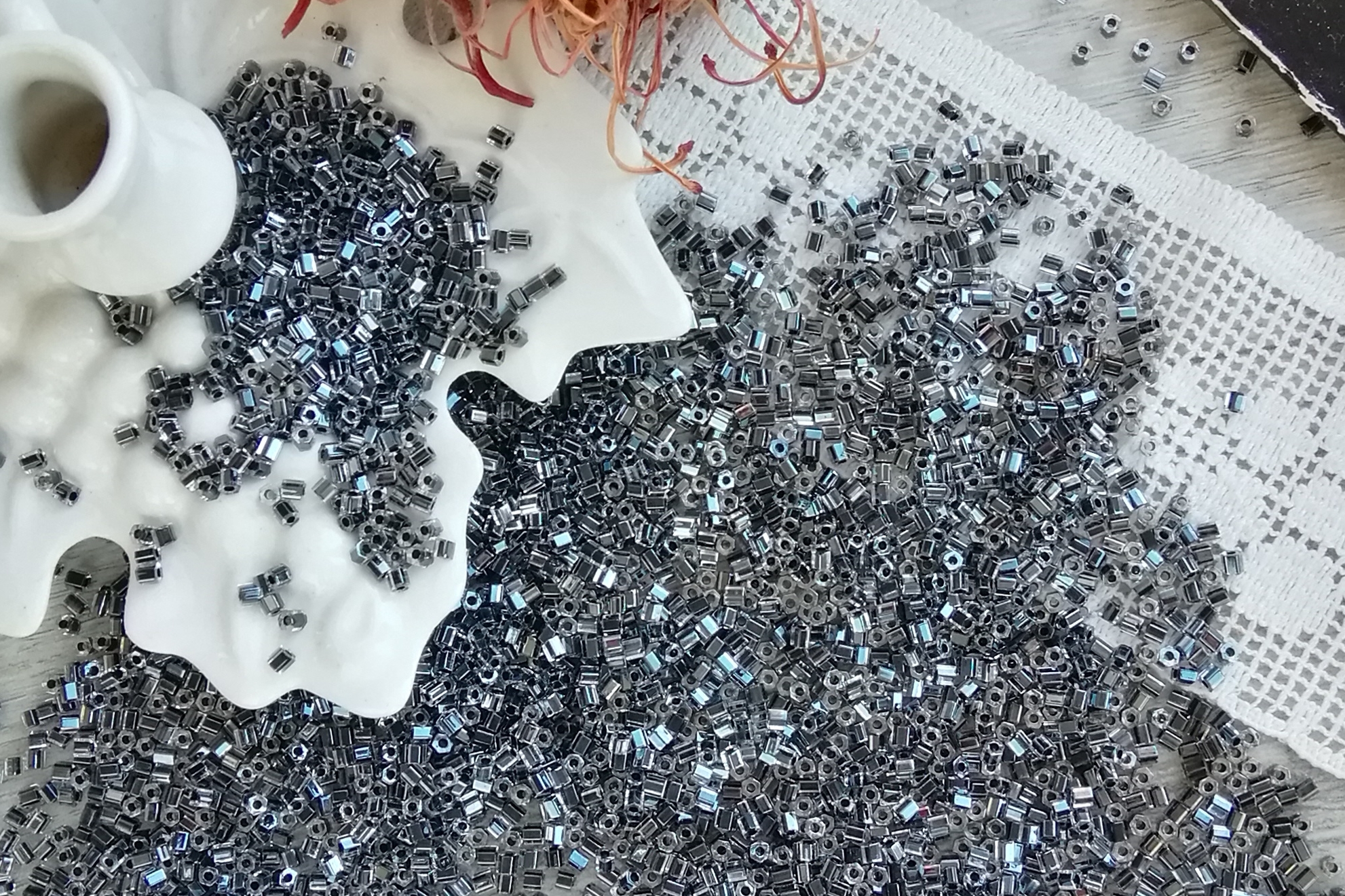 Toho hexagon бисер тохо гексагон 344 серый